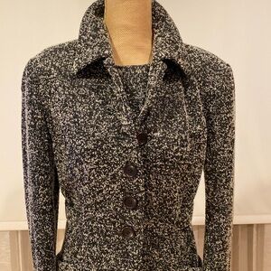 Monica Bianco fabulous 2pc wool blend dress with blazer, size 4